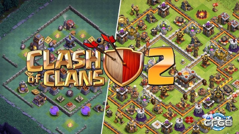 Clash of Clans 2 giao diện 3D, Rise of Kingdoms bản đồ thời đại cổ đại – hiện đại