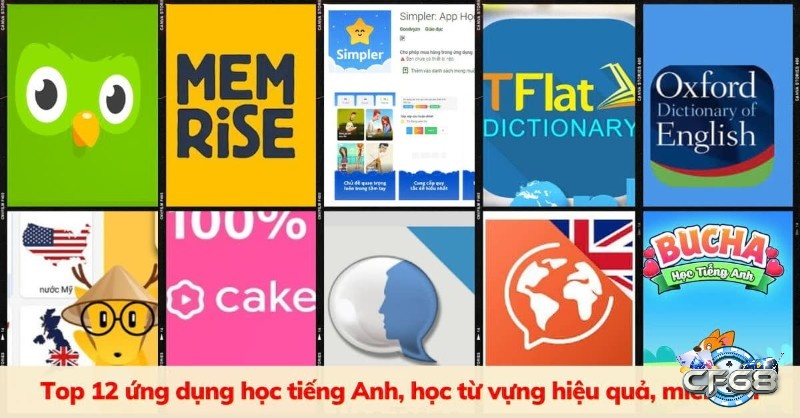 Có nhiều game học tiếng anh miễn phí trên ứng dụng