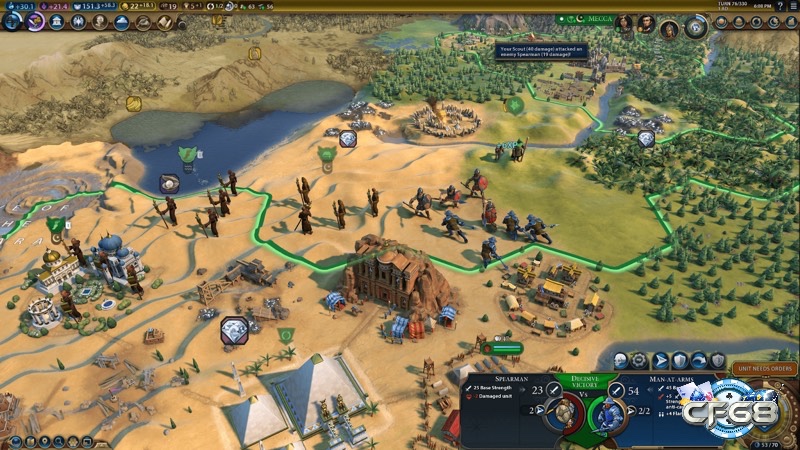 Civilization VI cho phép người chơi xây dựng và phát triển nền văn minh qua các thời kỳ với lối chơi chiến thuật sâu sắc