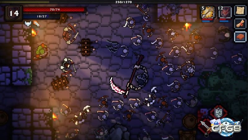 Chiến đấu nhanh, gameplay gọn và đồ họa pixel nhẹ giúp Pocket Rogues phù hợp với cả máy yếu