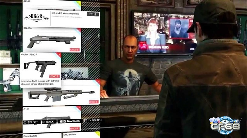 Vũ khí trong game đa dạng được tích hợp với hệ thống hacking mang lại trải nghiệm game đa dạng hơn