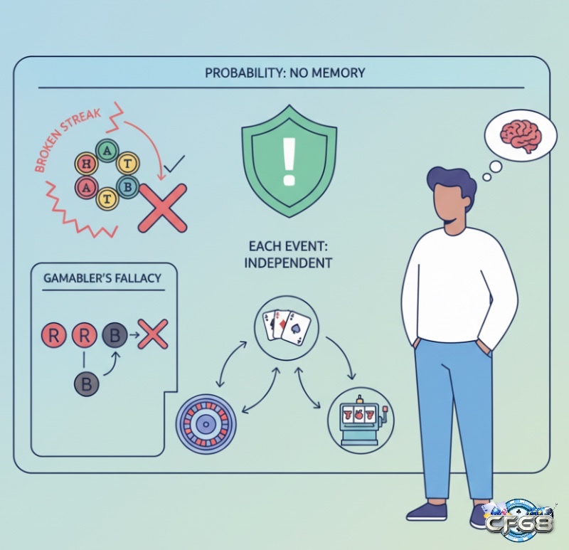 Người chơi casino giảm rủi ro mắc “thiên kiến người đánh bạc” bằng việc nắm vững tính ngẫu nhiên của mỗi vòng quay