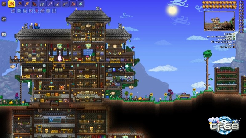 Terraria tuy đồ họa đơn giản nhưng cực nhiều thứ để khám phá và săn boss cùng bạn bè