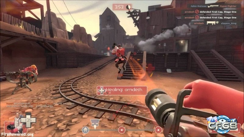 Game Team Fortress 2 có lối chơi bắn súng góc nhìn thứ nhất tốc độ nhanh hấp dẫn