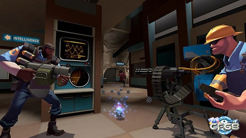 Game Team Fortress 2 nổi bật với phong cách đồ họa hoạt hình đẹp mắt và ngộ nghĩnh