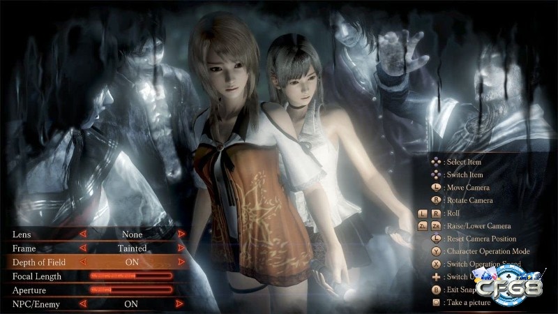 Giao diện vật phẩm hiển thị phim chụp, ống kính và điểm nâng cấp trước khi vào khu vực tối