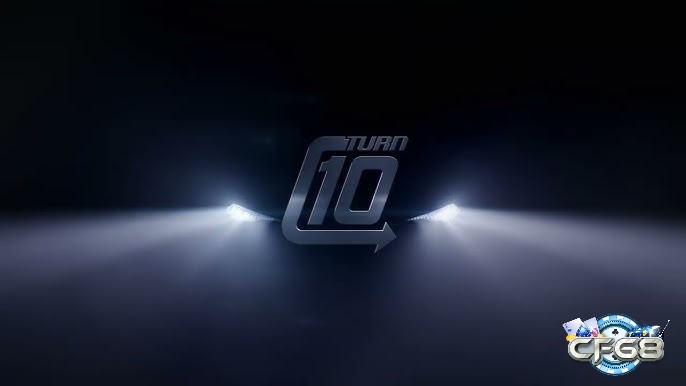 Màn hình giới thiệu Turn 10 trong game Forza Motorsport (2023), gam tối và tối giản