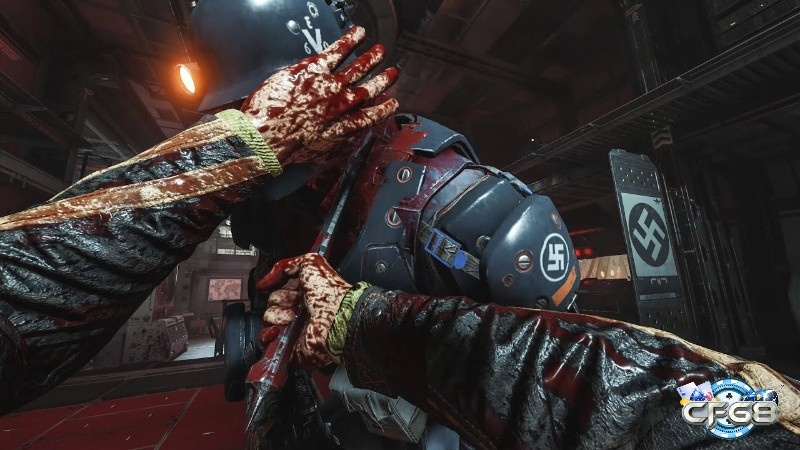 Hạ gục lén lút trong hành lang tối với ánh đèn cảnh báo