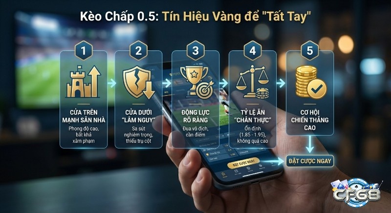 Quy trình 5 bước kinh nghiệm chơi kèo 0.5