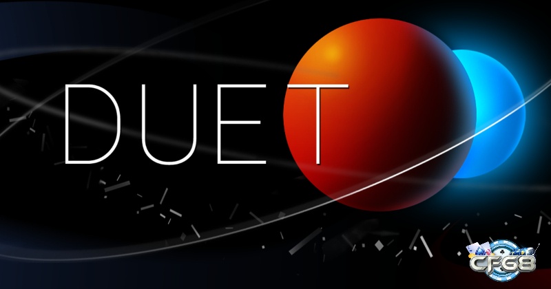 Duet Games với hai điểm màu xoay quanh nhau để né chướng ngại vật