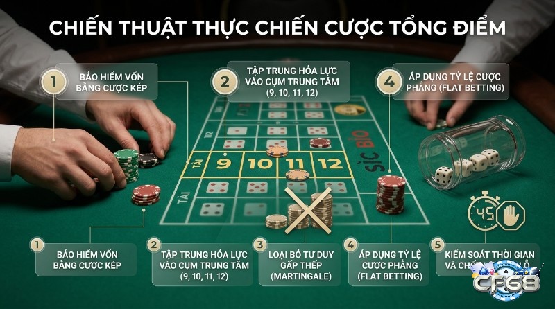 Chiến thuật thực chiến Sicbo tổng điểm là gì: bảo hiểm vốn, tập trung vào cụm 9-12, loại bỏ gấp thếp, cược phẳng, kiểm soát thời gian
